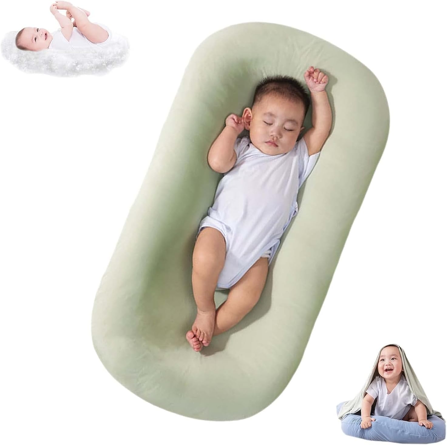 Cuscino Baby Lounger - Cotone Morbido | Nido per Bambini 0-24 Mesi