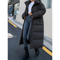 Liesbeth | Manteau oversize matelassé à capuche, longueur mi-mollet