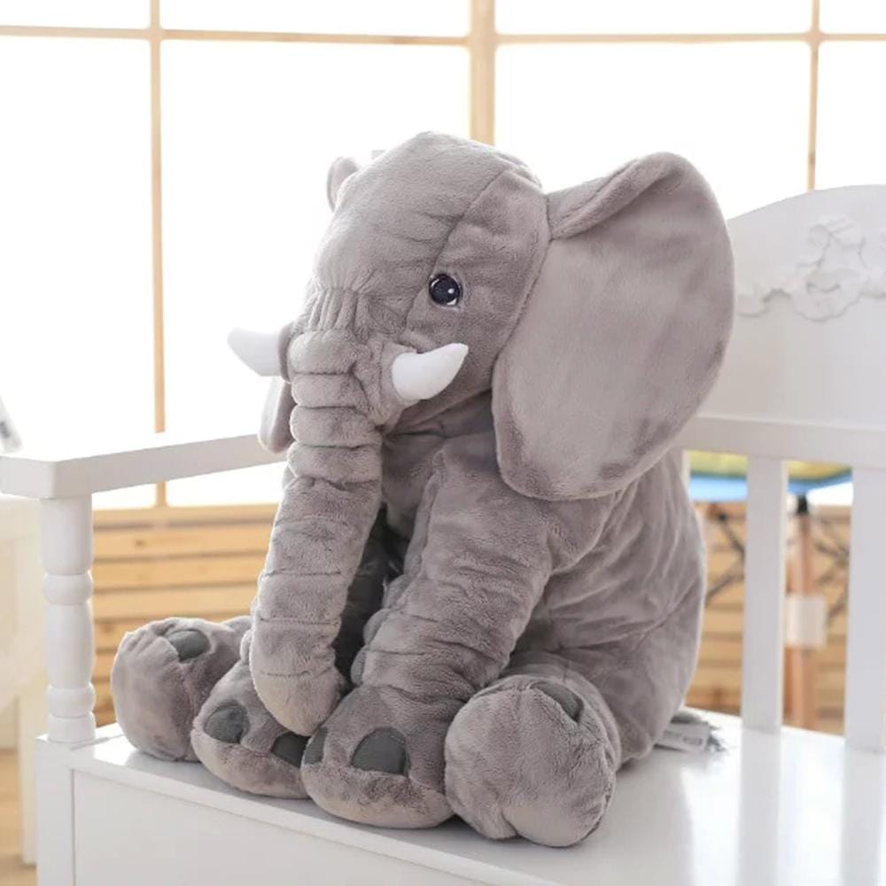 Cuscino Jumbo Elefante Plushique | Giocattolo di peluche elefante morbido e coccoloso per bambini e neonati