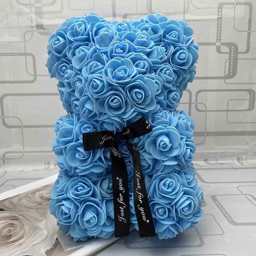 PetalCuddle Orso Rosa Eterno | Peluche romantico di fiori artificiali per la Festa della Mamma e celebrazioni