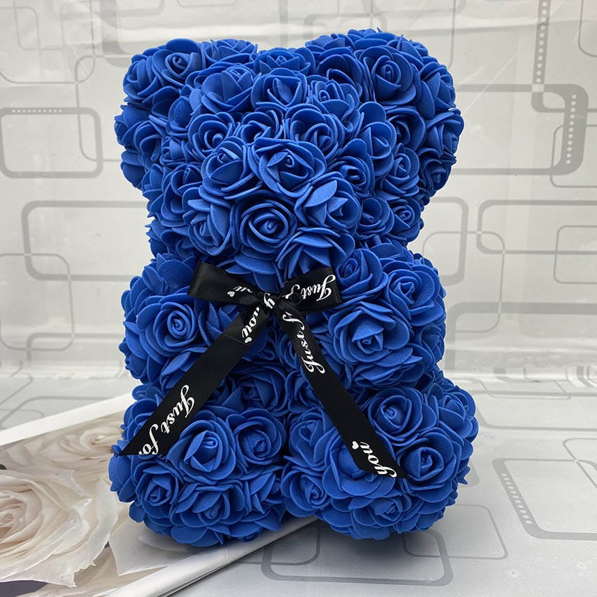 PetalCuddle Orso Rosa Eterno | Peluche romantico di fiori artificiali per la Festa della Mamma e celebrazioni