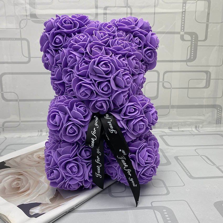 PetalCuddle Orso Rosa Eterno | Peluche romantico di fiori artificiali per la Festa della Mamma e celebrazioni