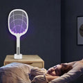 PestZap Moustiquaire Rechargeable – Raquette 2-en-1 & Lampe sur Pied