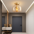 Plafonier LED em vidro de design moderno