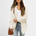 Xenia | Long cardigan oversize à manches bouffantes