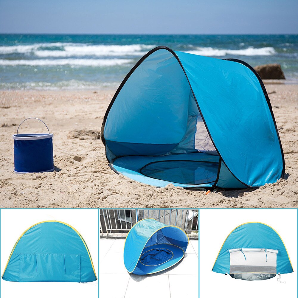 Tenda da Spiaggia con Protezione UV e Piscina Paddling Integrata per Bambini – Shade Splash