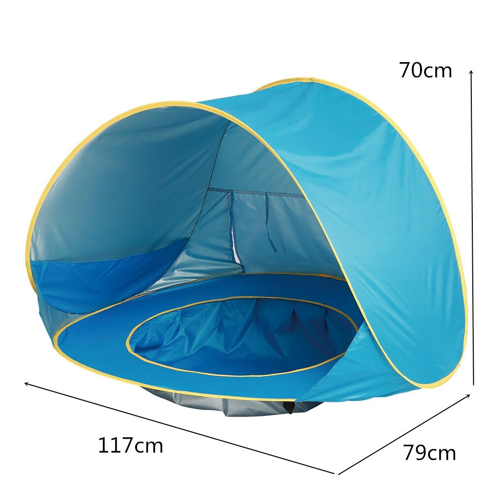 Tenda da Spiaggia con Protezione UV e Piscina Paddling Integrata per Bambini – Shade Splash