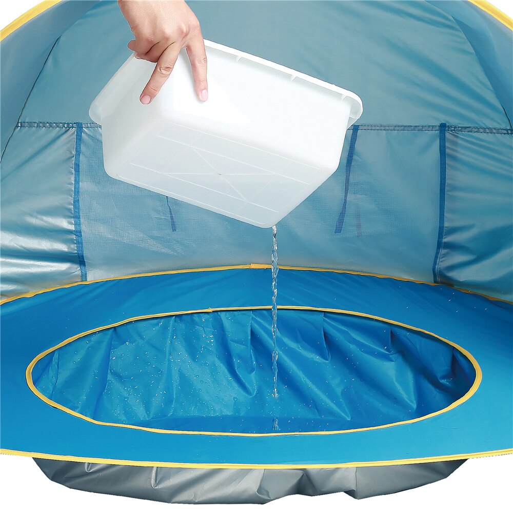 Tenda da Spiaggia con Protezione UV e Piscina Paddling Integrata per Bambini – Shade Splash