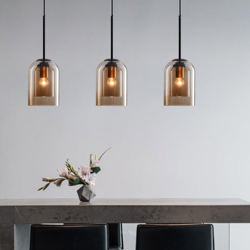 Lampadario in Vetro Doppio Elegante - AuraGlas