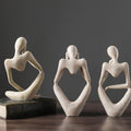 Figura abstrata nórdica única pensadora decoração para casa