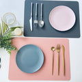 Sets de table rectangulaires modernes imperméables en cuir PU
