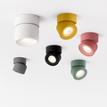 focos de teto LED nórdicos dobráveis e rotativos, estilo macaron