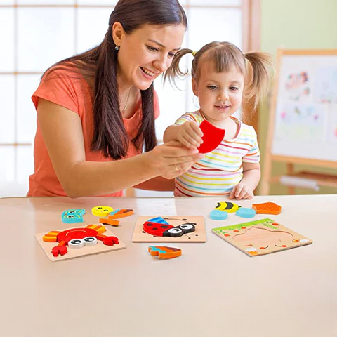 Puzzle Didattico in Legno per Bambini – Set Montessori Explorer (Acquista 1 e Ricevi 1 GRATIS)