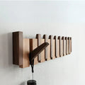 Porte-manteau mural en bois Kaeluo avec thème piano pour chapeaux et écharpes