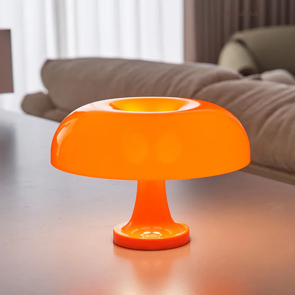Lampada da Tavolo Retro a Fungo – Arancione | Illuminazione d'Ambiente Elegante