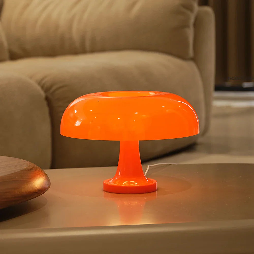 Lampada da Tavolo Retro a Fungo – Arancione | Illuminazione d'Ambiente Elegante