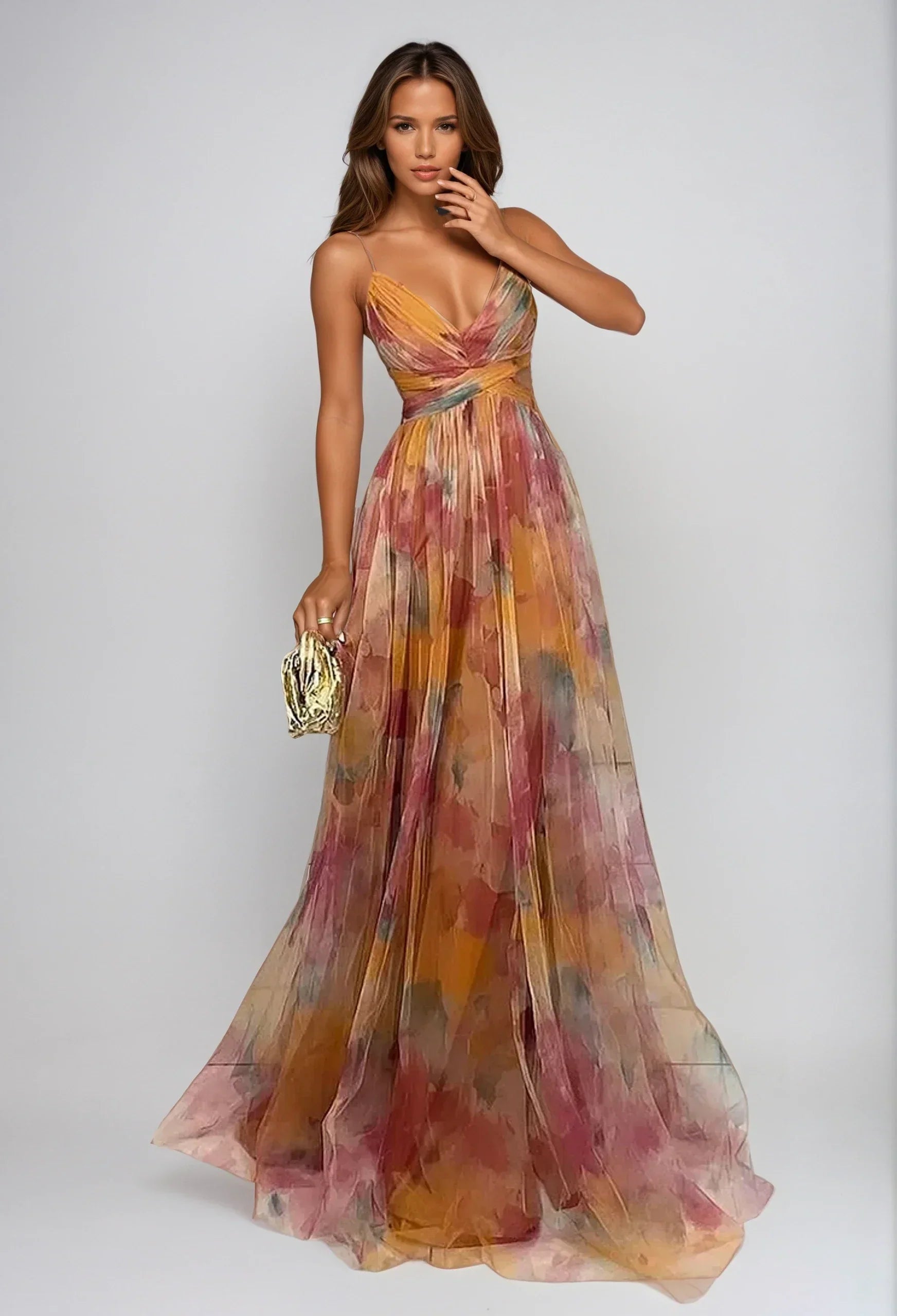 Maxi Abito in Chiffon per Donne - Fluido & Romantico