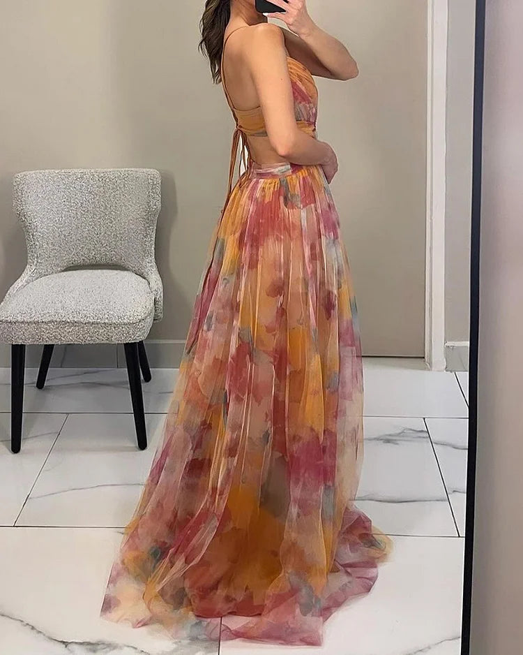 Maxi Abito in Chiffon per Donne - Fluido & Romantico