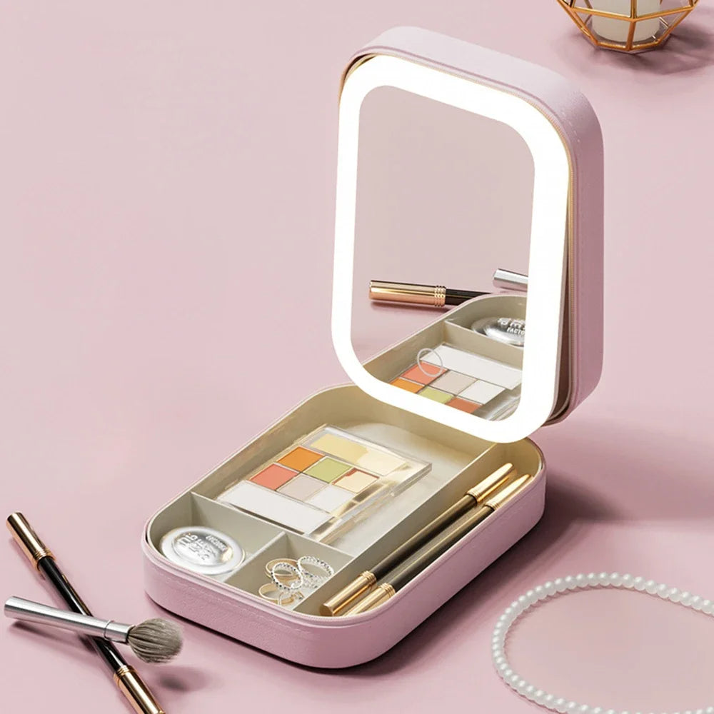 Organizzatore di Trucco Illuminato Compatto per On-the-Go - Liora