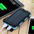 Batterie Externe Étanche de 10000mAh avec Panneau Solaire