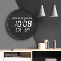 Scandinavian Digital Wall Clock with LED Display and USB Power Supply