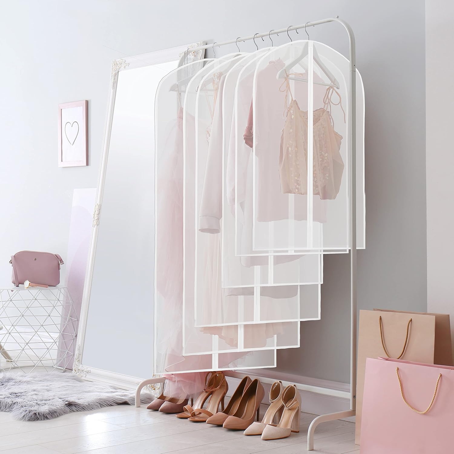 Borse per Abbigliamento Trasparenti a Lunghezza Completa – Confezione da 10 per Abiti e Vestiti (Compra 1, Prendi 1 GRATIS)