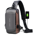 Anti-theft shoulder bag with USB charging port