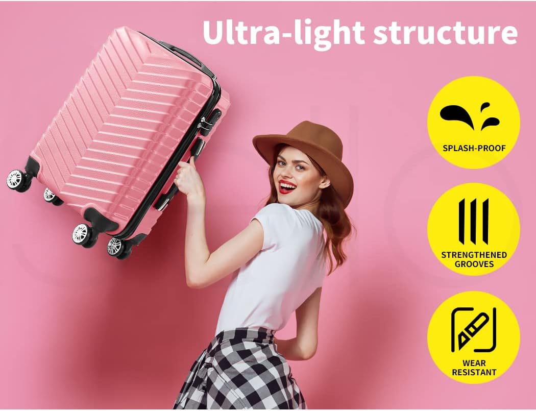 Valigia da cabina rigida da 20" con lucchetto e ruote girevoli – Rosemont