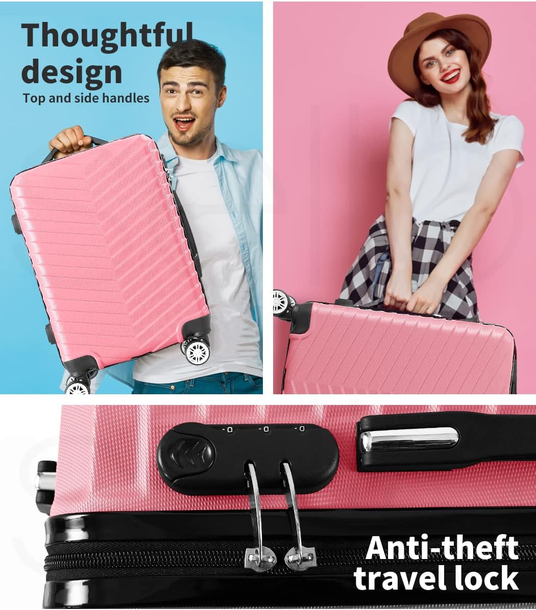 Valigia da cabina rigida da 20" con lucchetto e ruote girevoli – Rosemont