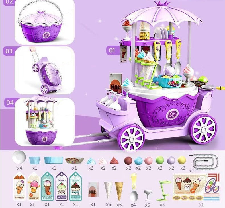 Candy Cart - Carrello dei Gelati Giocattolo con Accessori