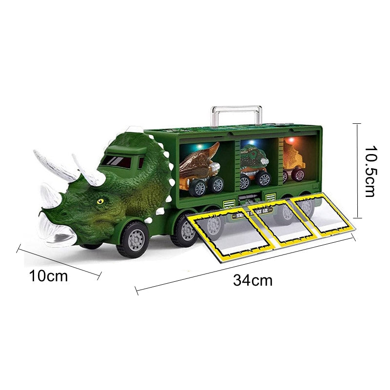 Dino Truck - Camion giocattolo con dinosauri e effetti