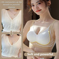 Wire-free push-up bra with anti-gap effect