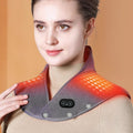 Almohadilla eléctrica calefactable para cuello y hombros con vibración