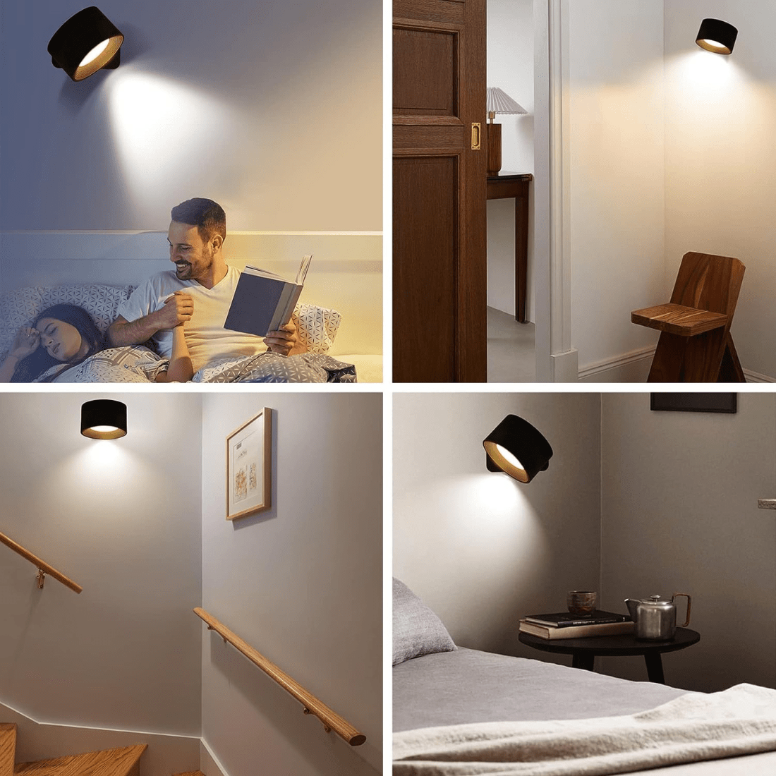 Lampada da Parete LED Ricaricabile Wireless 360°