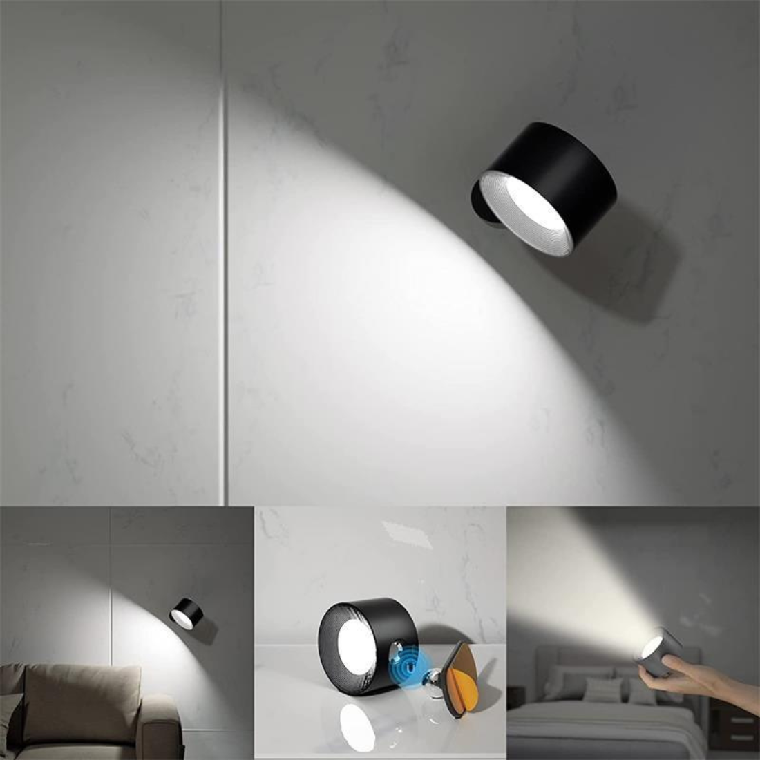 Lampada da Parete LED Ricaricabile Wireless 360°
