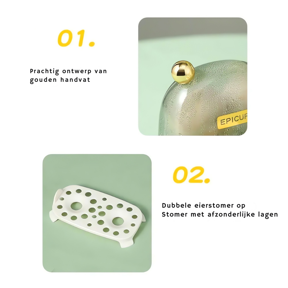 Cuocitore Elettrico per Uova - Colazione Veloce e Bella | Design Compatto