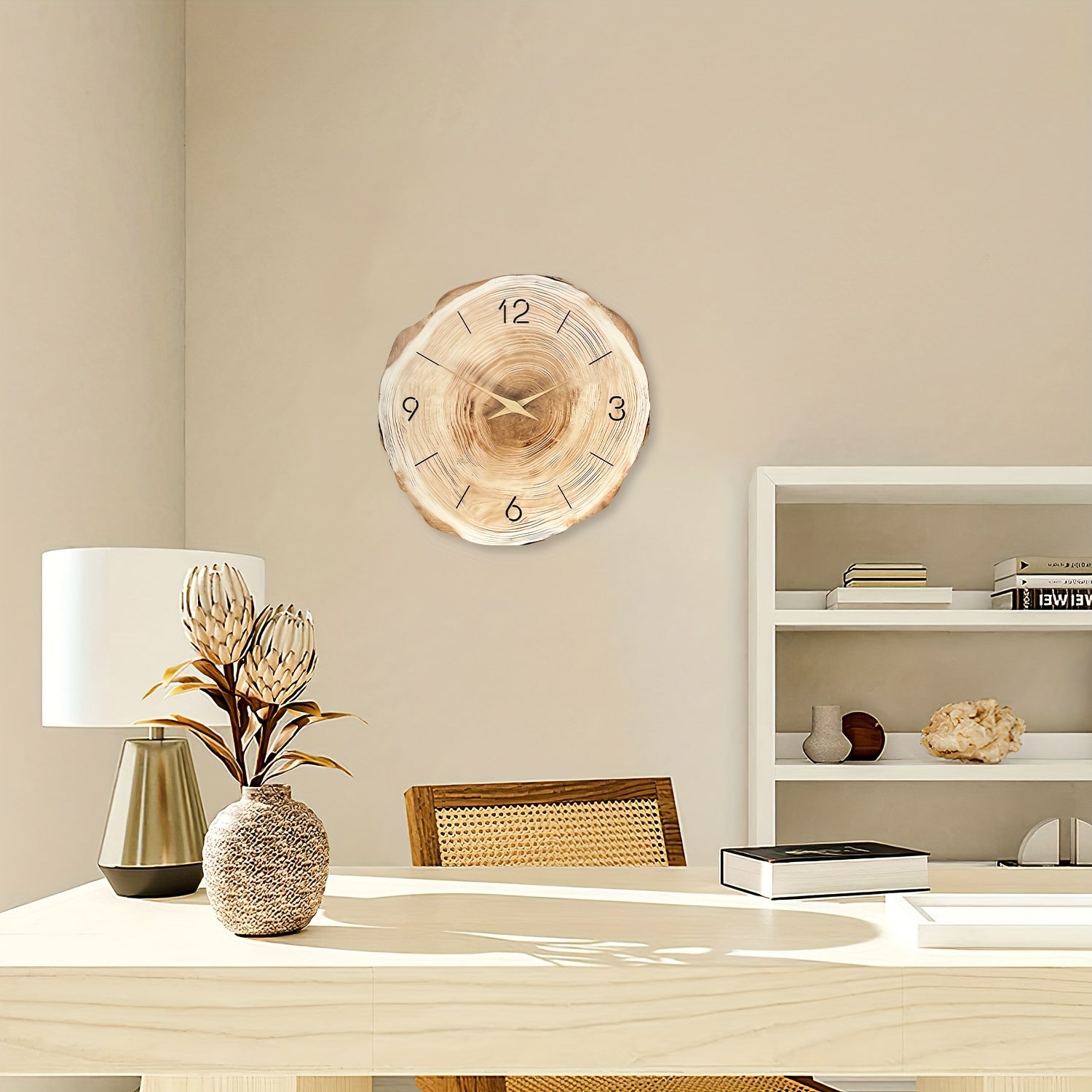 Orologio da Parete in Legno Silenzioso Dandy - Texture Realistica