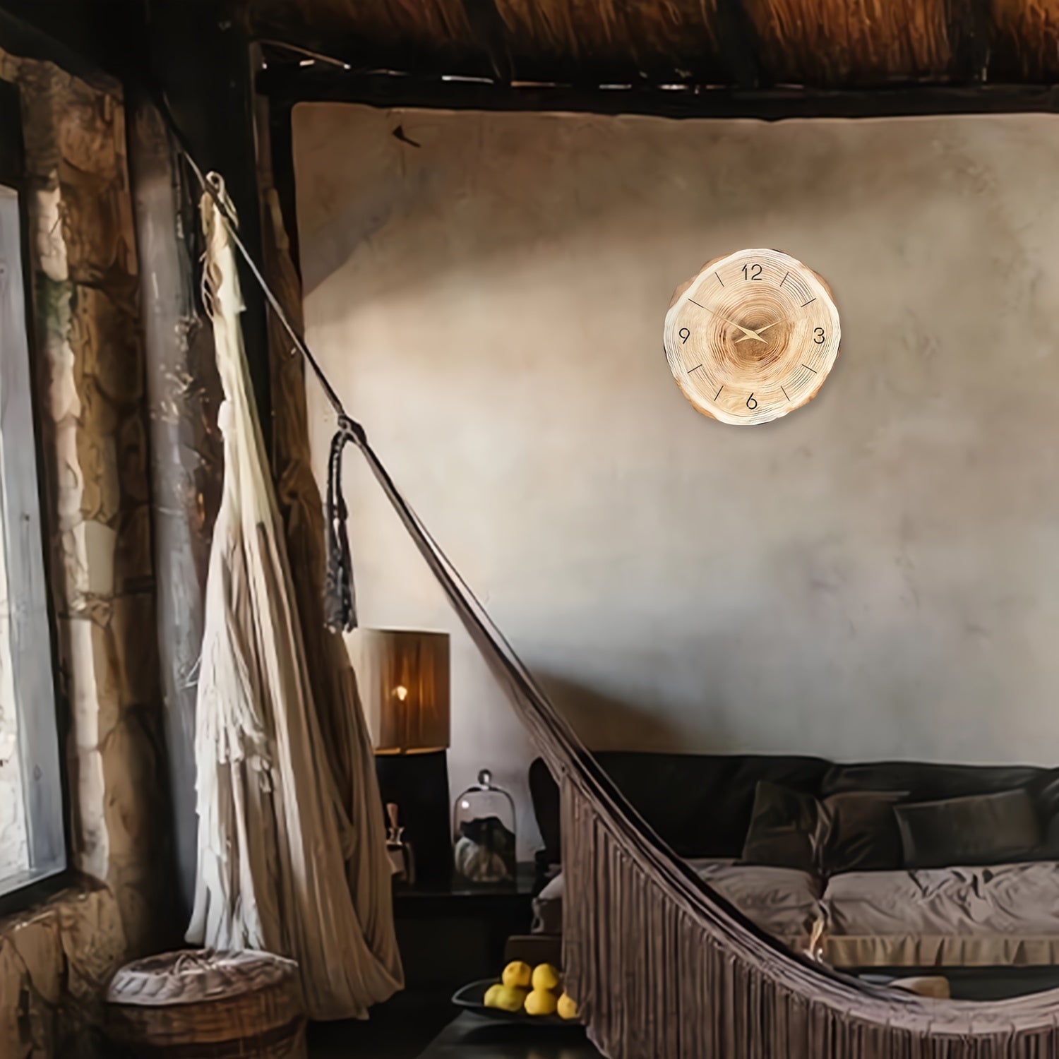 Orologio da Parete in Legno Silenzioso Dandy - Texture Realistica