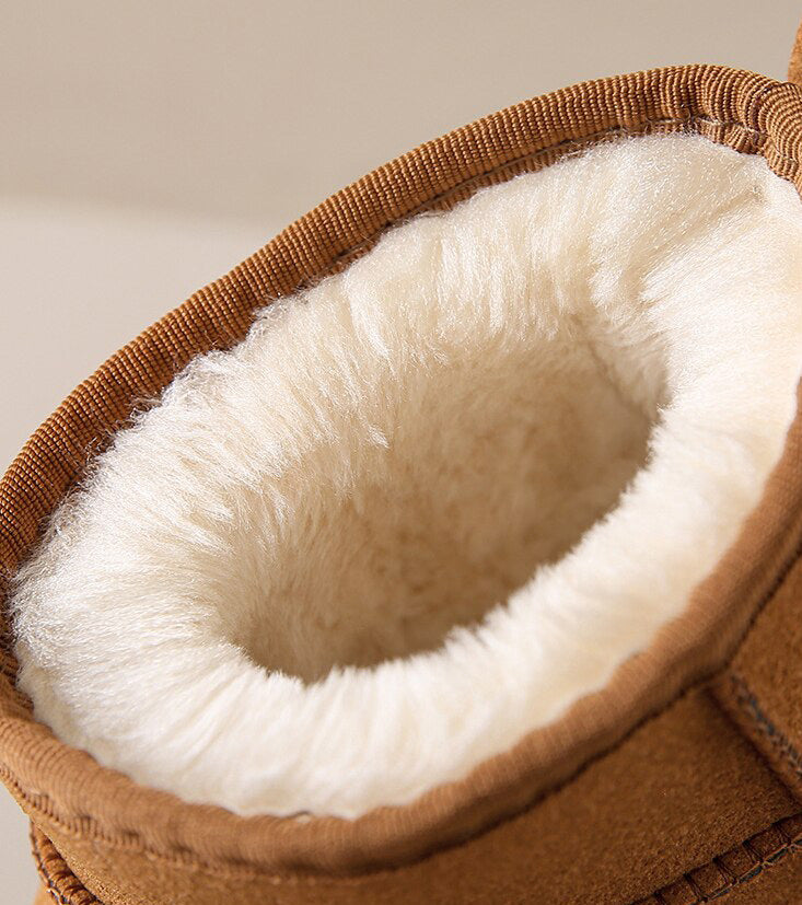 Stivali alla Caviglia Invernali Eleganti con Pelliccia per Donne