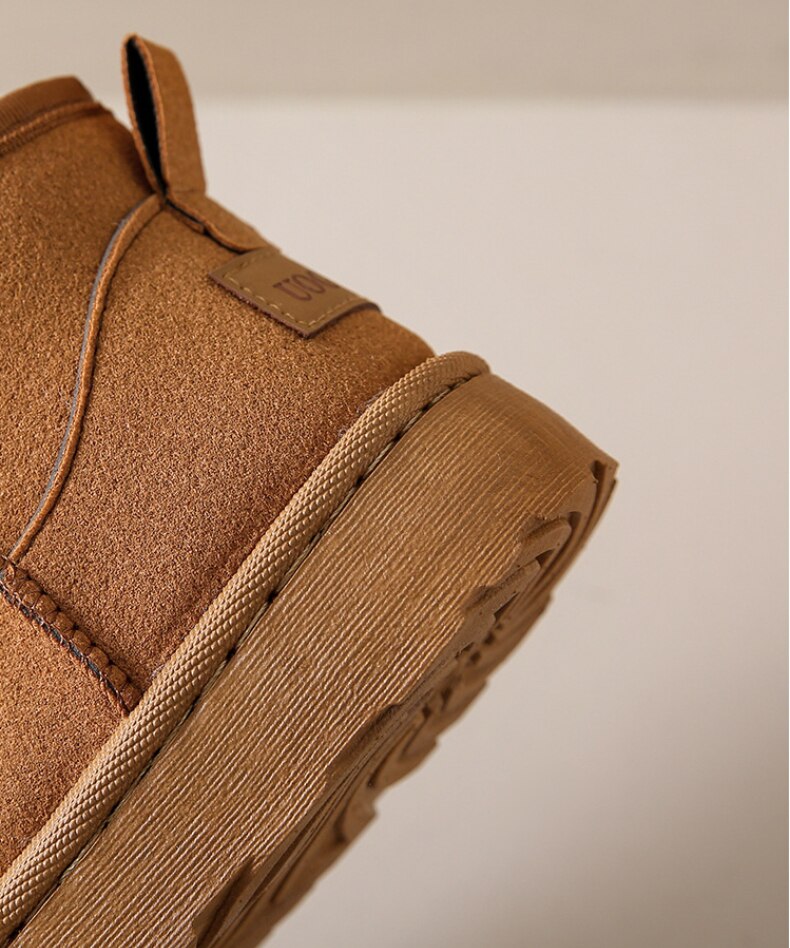 Stivali alla Caviglia Invernali Eleganti con Pelliccia per Donne