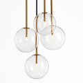 Lámpara colgante de esfera de vidrio diseño nórdico moderno decorativa loft LED