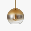 Suspension design boule en verre ambre Loft