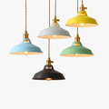 Lámpara colgante LED de metal coloreado estilo loft