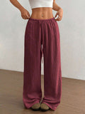 Ingeborg | Pantalon ample en crinkle avec ceinture réglable