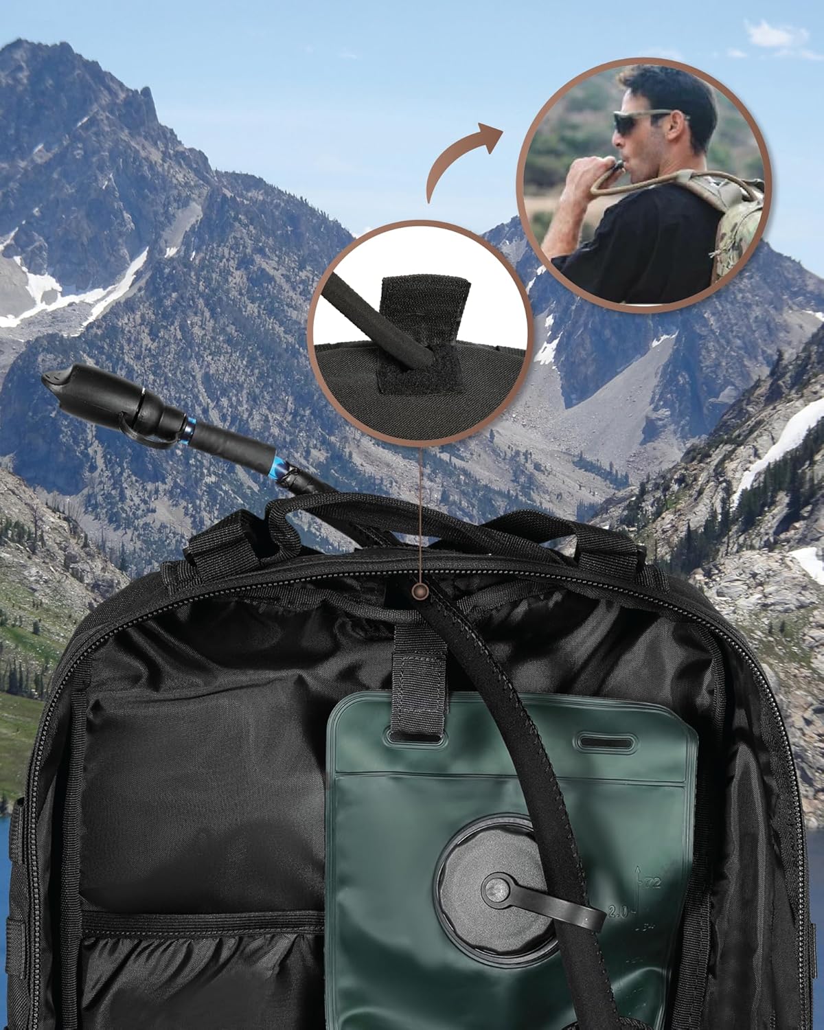 Zaino Tattico Outdoor da 35L con Sistema Molle e Scomparto per Laptop