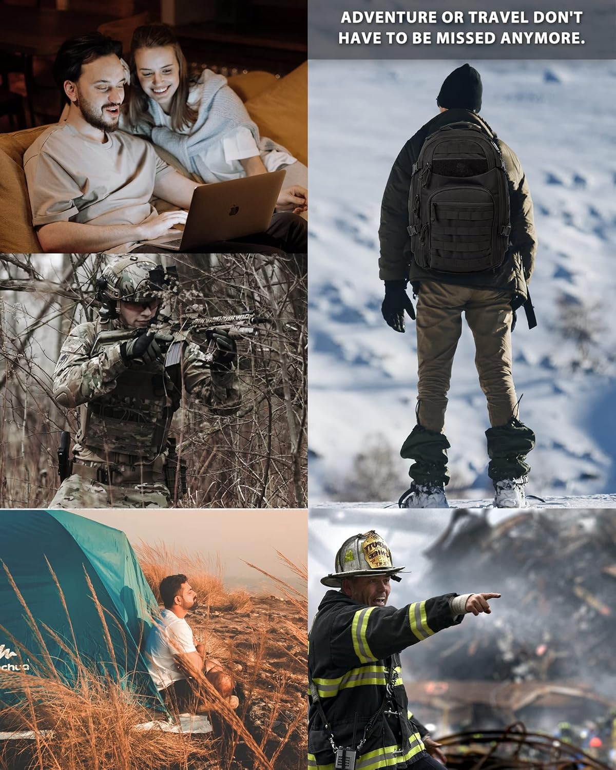 Zaino Tattico Outdoor da 35L con Sistema Molle e Scomparto per Laptop