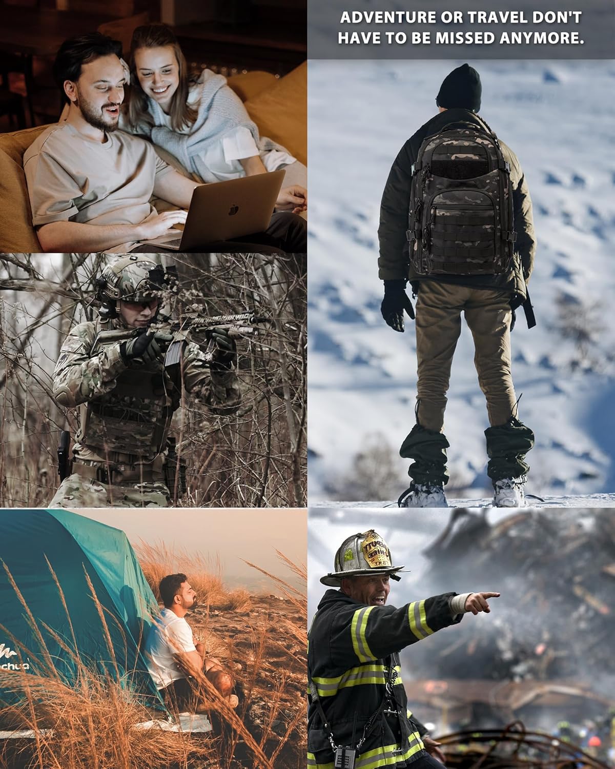 Zaino Tattico Outdoor da 35L con Sistema Molle e Scomparto per Laptop