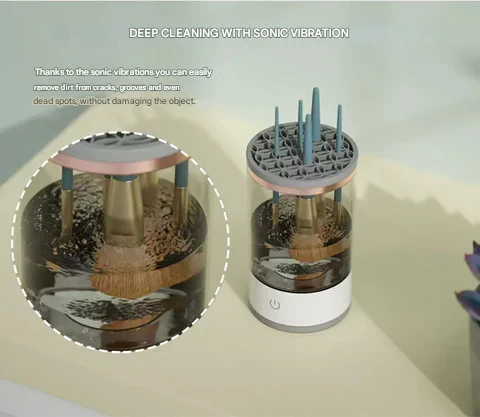 Pulitore Automatico per Pennelli da Trucco – Brusha