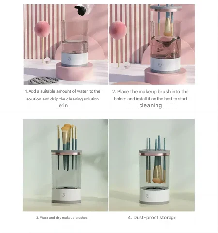 Pulitore Automatico per Pennelli da Trucco – Brusha