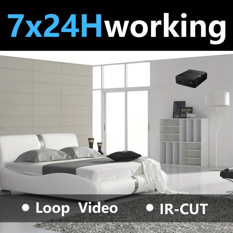 Mini Telecamera Ultra-Compatta Full HD - Visione Notturna & Rilevamento del Movimento